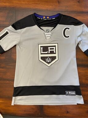 Fanatics LA Kings KOPITAR Gray and Black Captain Hockey Jersey
